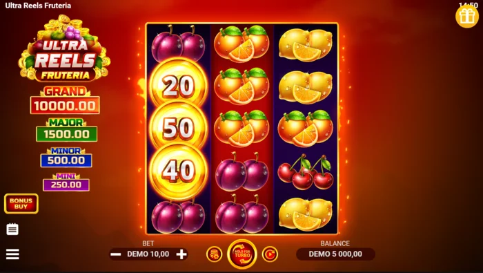Ultra Reels Fruteria - glavni ekran igre 3 sa 5